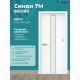 Дверь Синди-7М ДГ с молдингом эмаль белая 600х1900 в комплекте с коробкой и наличниками
