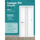 Дверь Синди-7М ДГ с молдингом эмаль белая 700х2000 в комплекте с коробкой и наличниками