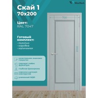 Дверь Скай-1 ДГ эмаль тон RAL7047 700х2000