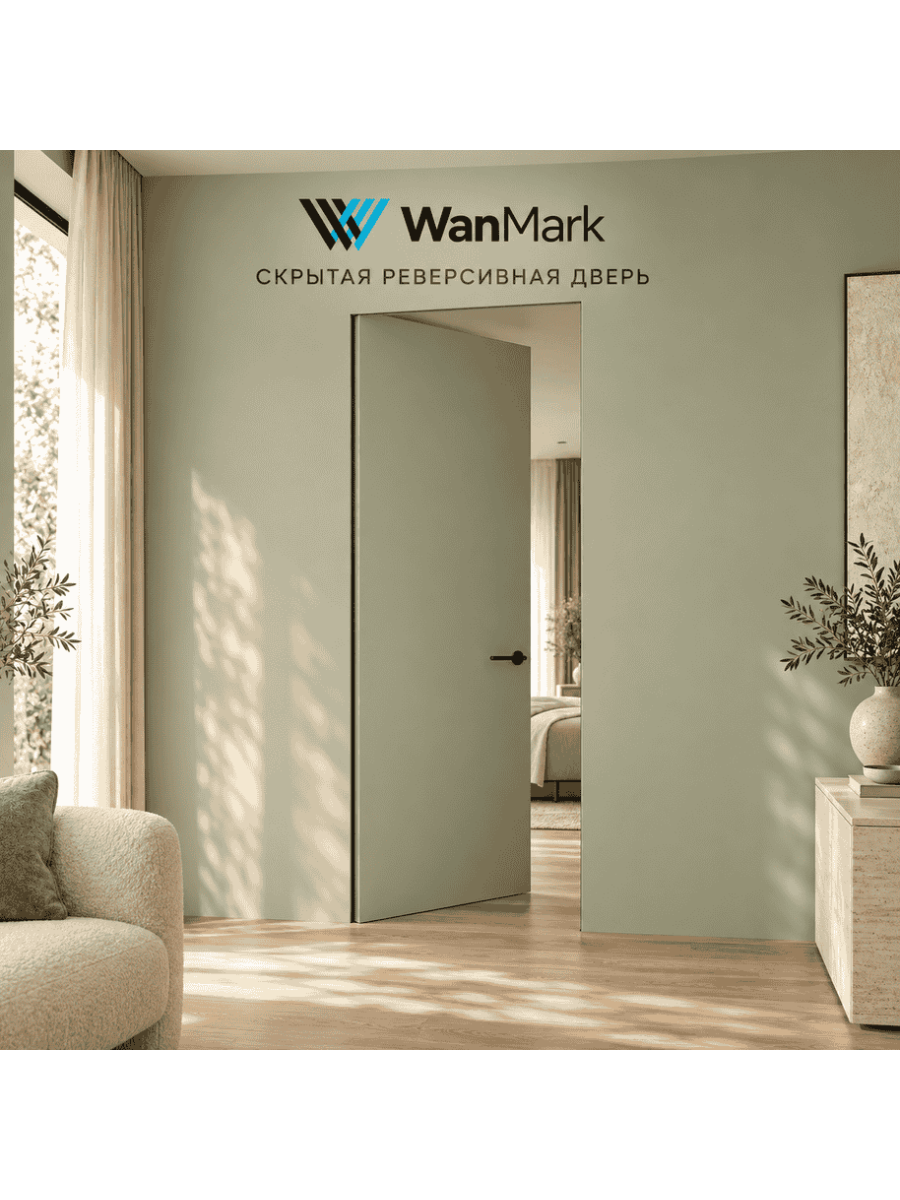 Реверсивная скрытая дверь под покраску WanMark